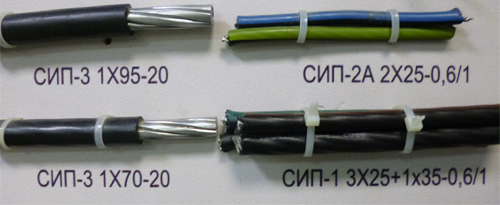 Самонесущие изолированные провода СИП 1 (1х16+1х25; 3х25+1х35), СИП 2 .