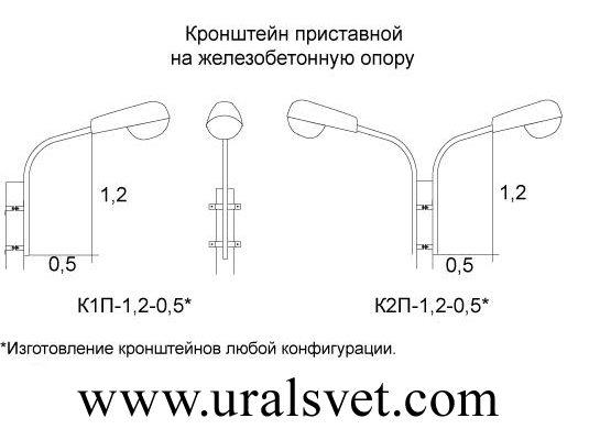 Производство кронштейнов приставных серии К2П-0,5-0,5; К2П- 1,0-1,0; К2П-1,5-1,5; К2П-2,0-2,0